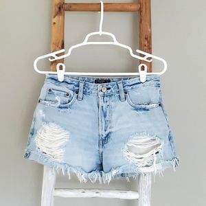 High Rise Jean Shorts by Abercrombie & Fitch